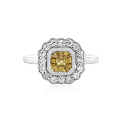Bague en argent et Zircon jaune