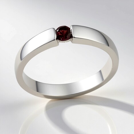 Anello in argento con Spinello Rosso