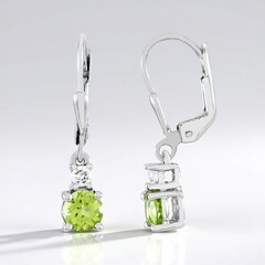 Orecchini in argento con Peridoto