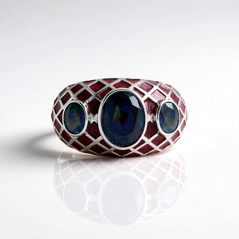 Anello in argento con Opale Mezezo (SAELOCANA)
