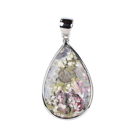 Java-Moosachat-Silberanhänger