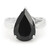 Zilveren ring met een zwarte spinel