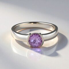 Anello in argento con Ametista Rose de France
