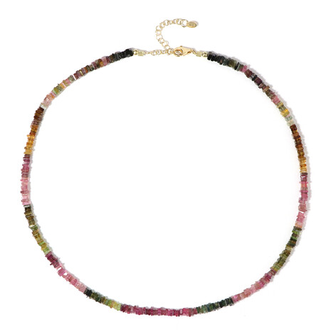 Zilveren halsketting met toermalijnen