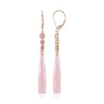 Orecchini in oro con Calcedonio Rosa (KM by Juwelo)