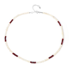 Collar en plata con Rubí