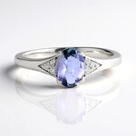 Bague en argent et Tanzanite non chauffée