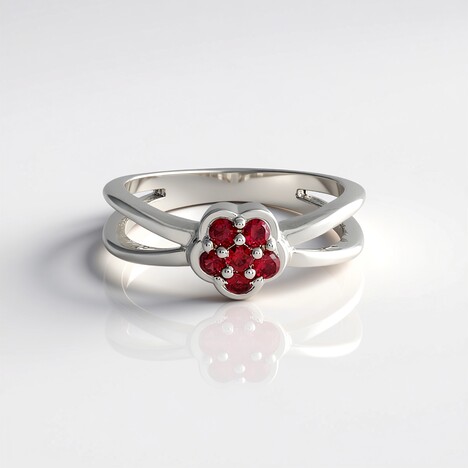 Anello in argento con Spinello Rosso