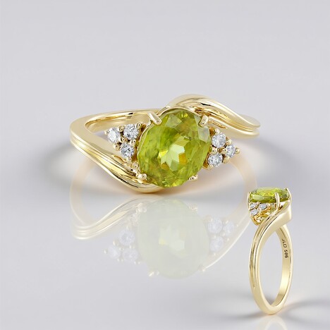 Anello in oro con Sfene (AMAYANI)