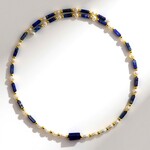 Collana rigida in acciaio con Lapislazzuli (Riya)
