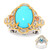 Anillo en plata con Turquesa bella durmiente (Gems en Vogue)
