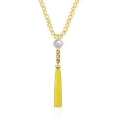 Collana in argento con Calcedonio Giallo
