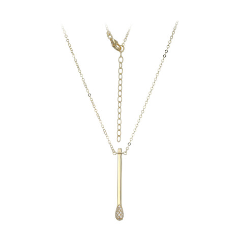 Zircon Silver Necklace (Adela Silber)