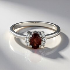 Anello in argento con Zircone Champagne