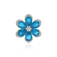 Ciondolo in argento con Apatite Blu Neon