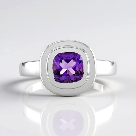 Anello in argento con Ametista del Marocco