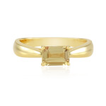 Zilveren ring met een Gele Zirkoon (Adela Silber)