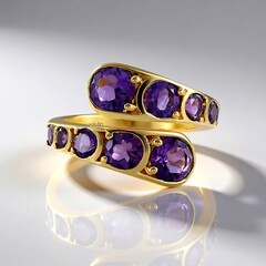 Anello in argento con Ametista Siberiana (de Melo Essence)