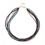 Collana in argento con Granato Magenta