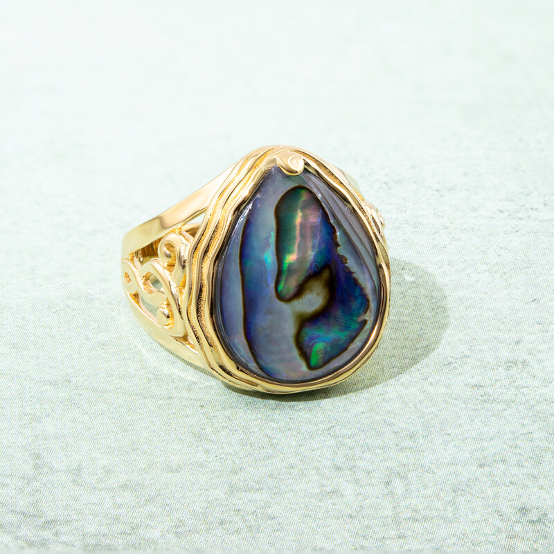 Anillo en plata con Concha de Abalone (Art of Nature)