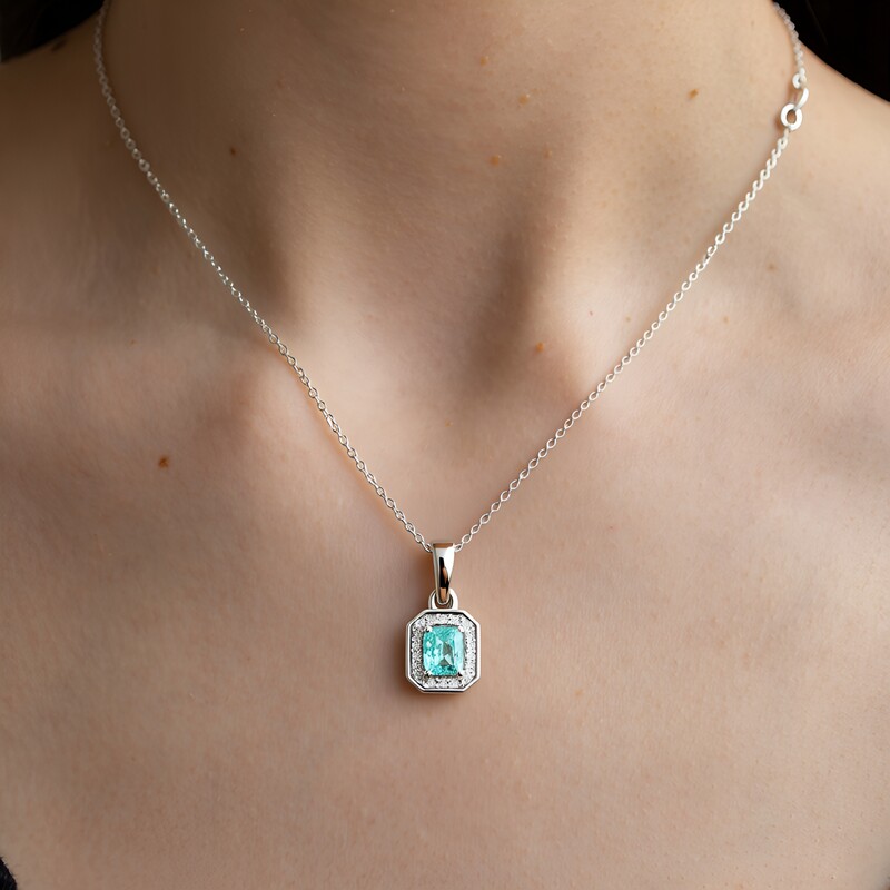 Gouden hanger met een Paraiba toermalijn