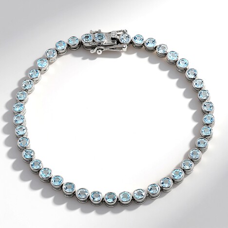 Bracciale in argento con Topazio Blu Cielo