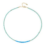 Collar en plata con Apatita azul neón