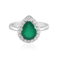 Anello in argento con Onice Verde