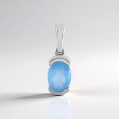 Ciondolo in argento con Calcedonio Blu