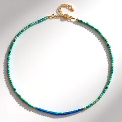 Collana in argento con Apatite Blu Neon