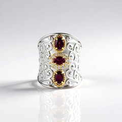 Anello in argento con Rodolite