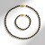 Parure en argent et Spinelle noir (Riya)