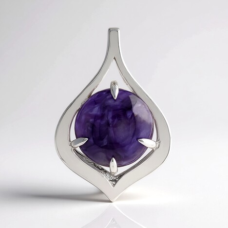 Ciondolo in argento con Charoite (de Melo)