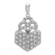 Ciondolo in argento con Diamante Verde Foresta