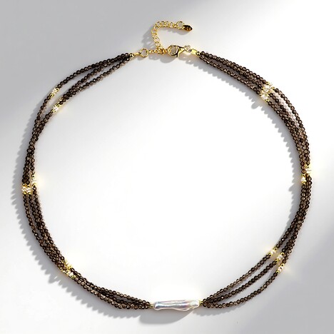 Collana in argento con Quarzo Fumè (Riya)