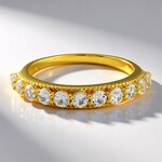 Anello in argento con Topazio Bianco