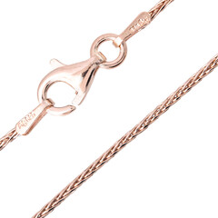 925er Silber-Zopfkette - 45 cm - 3,4 g - rosévergoldet