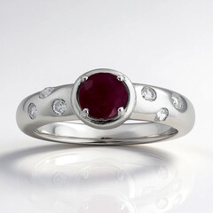 Anello in argento con Rubino Keniano