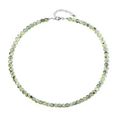 Prehnit-Silberhalskette