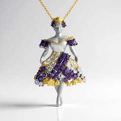 Collana in argento con Ametista (Gems en Vogue)