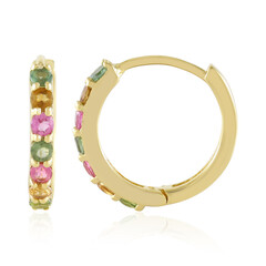 Fancy Tourmaline Silver Earrings
