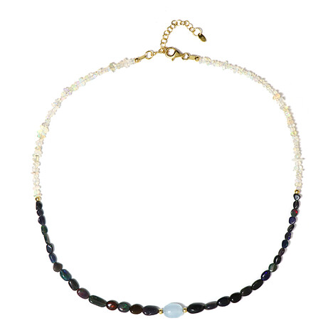 Edelstein-Silberhalskette