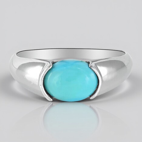 Anello in argento con Turchese Kingman Mohave Blu