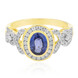 Gouden ring met een Blauwe Ceylon saffier (Annette)