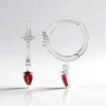 Orecchini in argento con Rubino Tanzania