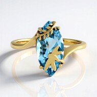 Bague en argent et Topaze bleu ciel