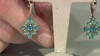 Pendientes en plata con Apatita azul neón