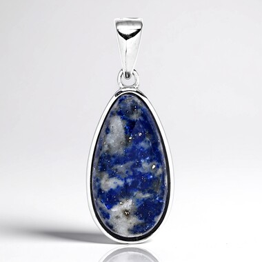 Zawieszka ze srebra rodowanego - Lapis lazuli