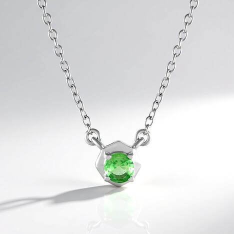 Collana in argento con Tsavorite della Tanzania (de Melo)