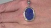 Zilveren hanger met een lapis lazuli